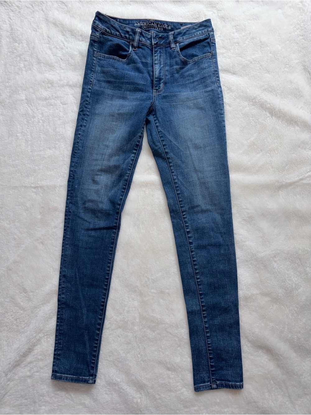 Women’s American Eagle Hi Rise Jeggings - Dark Wash AEO Denim X Jeans, Sz 6 Long